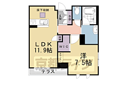 下鴨グリーンボロウ 1LDKの間取図画像