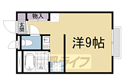 レオパレスWISTERIA 1Kの間取図画像