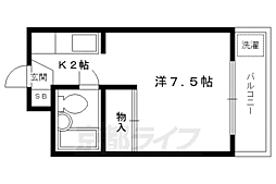 光陽ハイツ 1Kの間取図画像