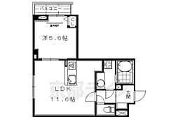 レジデンス京都洛央 1LDKの間取図画像