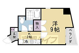 エスポワール椥辻 1Kの間取図画像