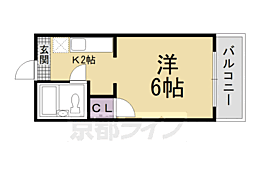 井忠ビル 1Kの間取図画像
