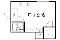 あいのまちはうす ワンルームの間取図画像
