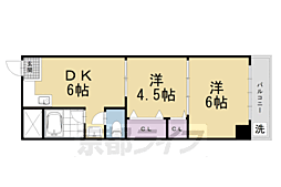 メゾン・ド・白河 2DKの間取図画像