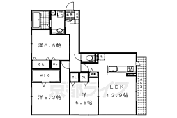 コルヌコピア 3LDKの間取図画像
