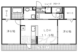 リート623W 2LDKの間取図画像