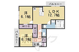 アルタ若竹ビュー 2LDKの間取図画像