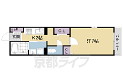 ルッチェ北山 1Kの間取図画像