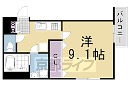 シャルレ1番館 1Kの間取図画像
