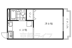 アストロプラザ4 1Kの間取図画像