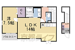 ボヌールエテルノ 1LDKの間取図画像