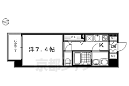 レジデンス京都ゲートシティ 1Kの間取図画像