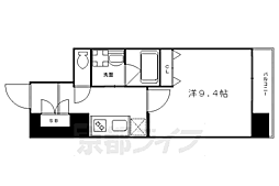 アスヴェル京都市役所前3 1Kの間取図画像