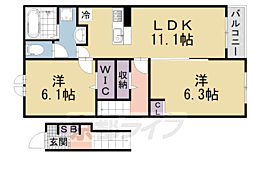 ローレル3 2LDKの間取図画像