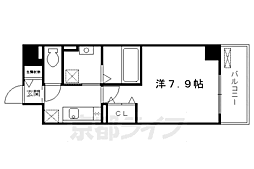 バンブーサン 1Kの間取図画像