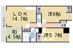 エスポワールKyo 3LDKの間取図画像