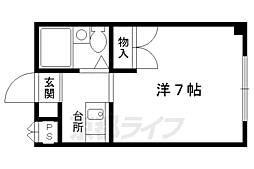 フレグランス新町 1Kの間取図画像