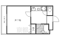 カーサ花園 1Kの間取図画像