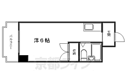レジデンスシマダ2島田第2ビル 1Kの間取図画像