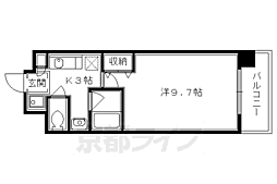 ドゥ・ドリーム室町 1Kの間取図画像