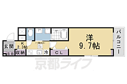 ハーモニーハウス 1Kの間取図画像