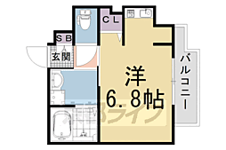 アスヴェル京都西京極 ワンルームの間取図画像