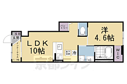 雄琴3丁目アパート新築工事 1LDKの間取図画像