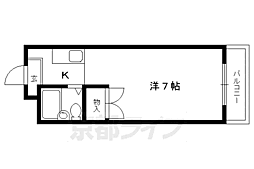 八久マンション 1Kの間取図画像