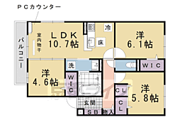 アーバングレイス 3LDKの間取図画像