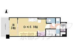 ザガーネットミレニアム京都九条烏丸 1DKの間取図画像