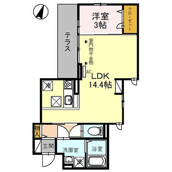 埼玉県さいたま市南区別所2丁目(賃貸アパート1LDK・2階・41.89㎡)の写真 その2