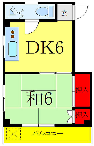 武藤マンション 303｜東京都板橋区稲荷台(賃貸マンション1DK・3階・26.28㎡)の写真 その2