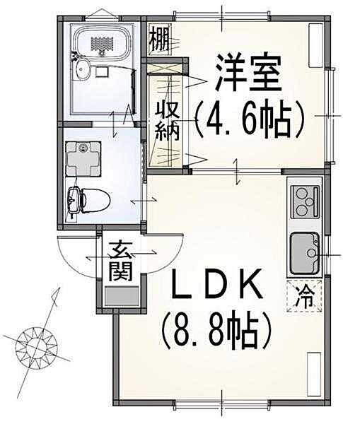 ジュネス志村 201｜東京都板橋区志村3丁目(賃貸アパート1LDK・2階・30.42㎡)の写真 その2