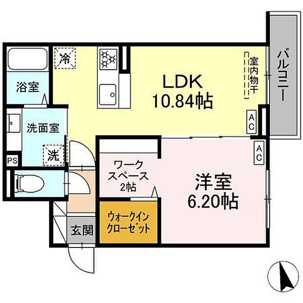 東京都足立区加賀2丁目(賃貸アパート1LDK・2階・44.10㎡)の写真 その2