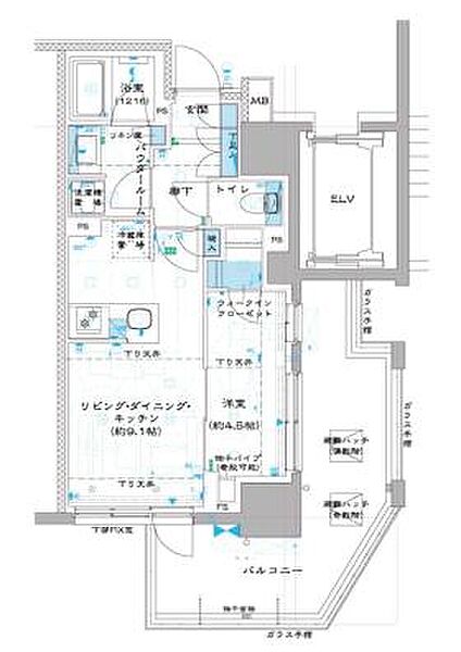 オーパスレジデンス中板橋 404｜東京都板橋区中板橋(賃貸マンション1LDK・4階・35.42㎡)の写真 その2