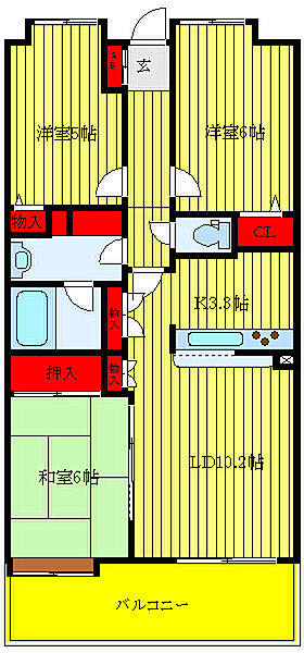 コンフォリア板橋仲宿 1102｜東京都板橋区仲宿(賃貸マンション3LDK・11階・67.26㎡)の写真 その2