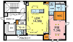 NOBU西早稲田 3階1LDKの間取り