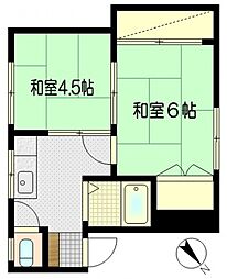 ミドルビレッヂ 2Kの間取図画像