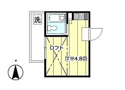 ジュネス椎名町 ワンルームの間取図画像