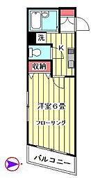 ヴィスタ目白 1Kの間取図画像