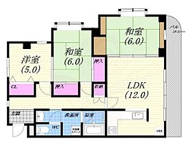 甲陽園ローズハイツ  ｜ 兵庫県西宮市甲陽園本庄町（賃貸マンション3LDK・3階・70.00㎡） その2