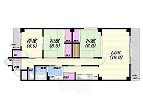 兵庫県芦屋市松ノ内町（賃貸マンション3LDK・1階・94.31㎡） その2