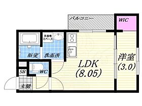 S-FLATさくら夙川  ｜ 兵庫県西宮市霞町（賃貸アパート1LDK・2階・27.45㎡） その2