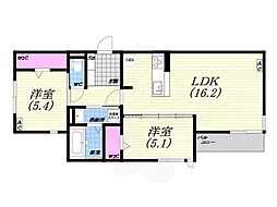 間取図画像 2LDK