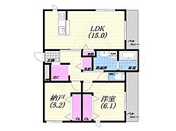 T-TRAD CASA 2LDKの間取図画像