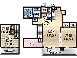 プライムレジデンス西宮 3LDKの間取図画像