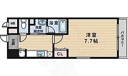 モデラート江上 1Kの間取図画像