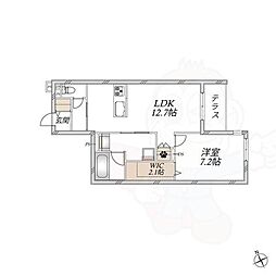 WING TOWA MAISON 1LDKの間取図画像