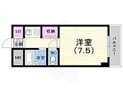 エトール3 ワンルームの間取図画像