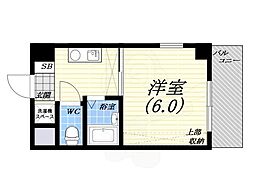 グランツ夙川 1Kの間取図画像